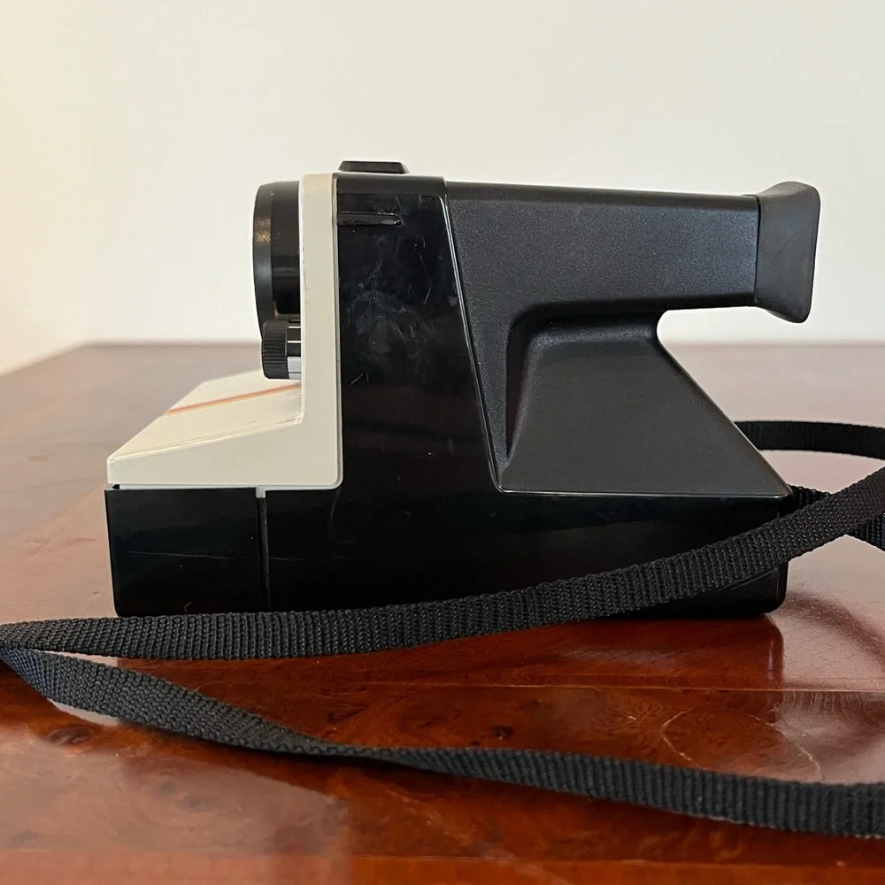 Polaroid One Step Rainbow Instant Land Camera Black Beige Vintage 70s 80s WORKS